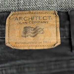 Mens Architect Jean Company Jeans | Waist 40 | Black Faded Straight Leg Denim